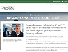 Tablet Screenshot of beaconconsumerholdings.com